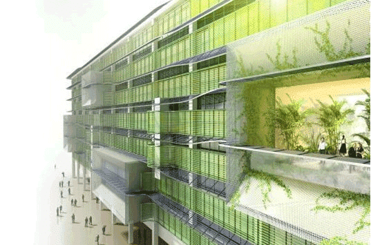 algae powered building